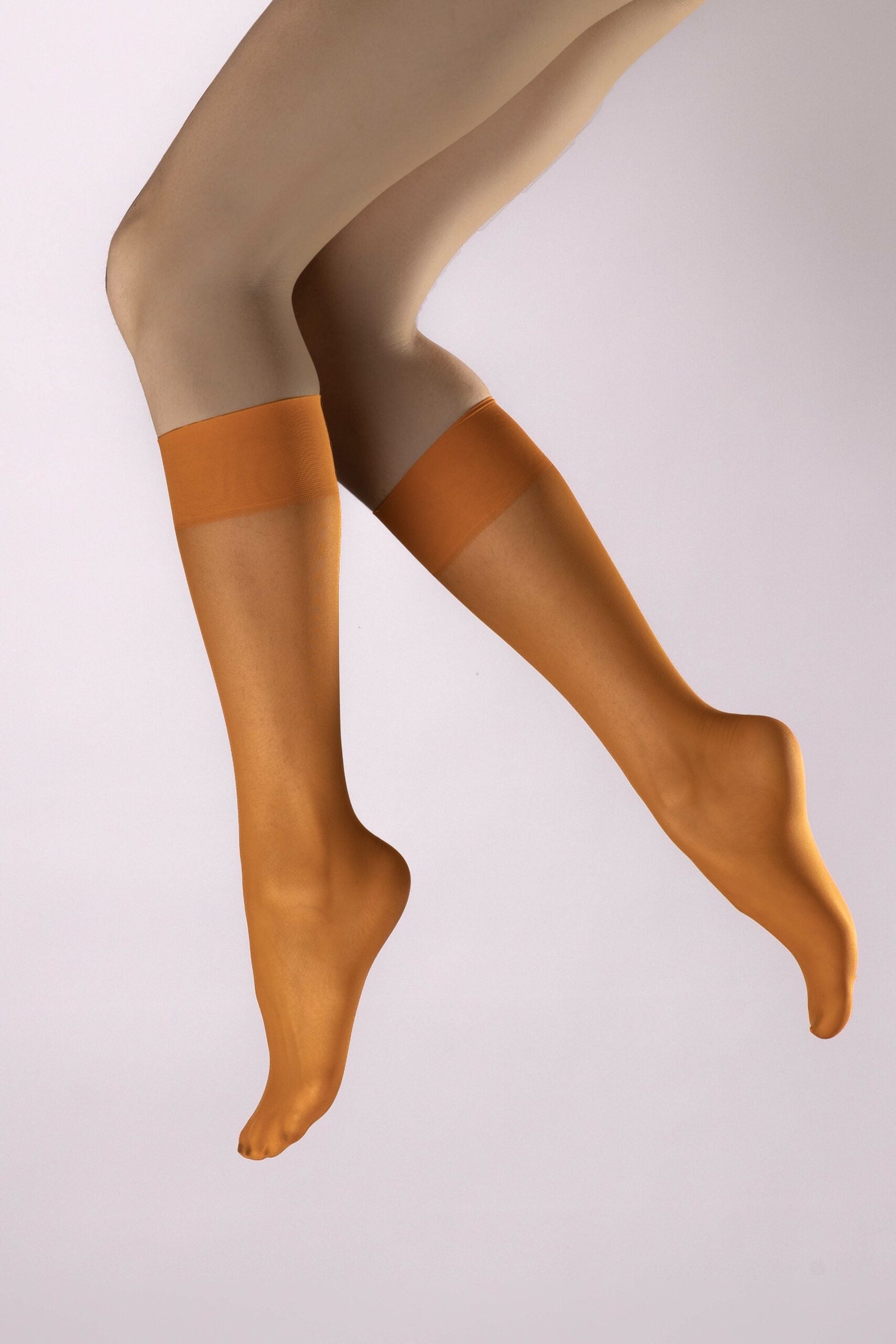 Antibakteriella knästrumpbyxor – Tangerine